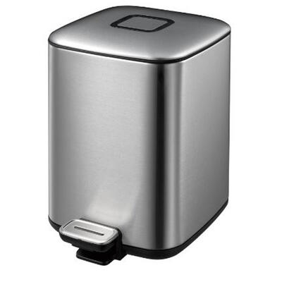 Balde Cuadrado en Acero Mate 6 Litros Tapa Silenciosa